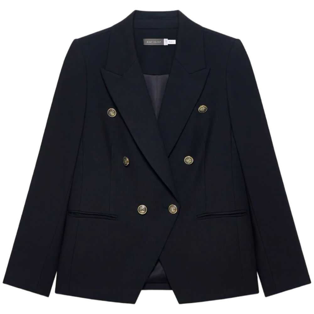 Mint Velvet Navy Double Breasted Blazer